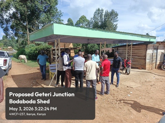 Construction of bodaboda sheds 1