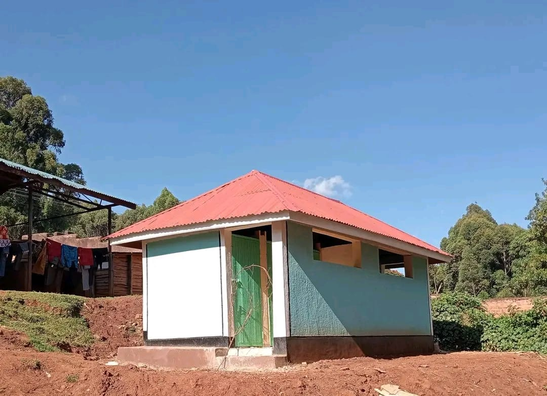 Construction of toilet at Geteri